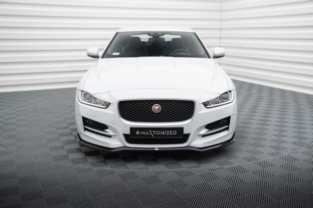 Street+ Spoilerlippe Front Ansatz V.1 passend für Jaguar XE R-Sport X760 schwarz Hochglanz