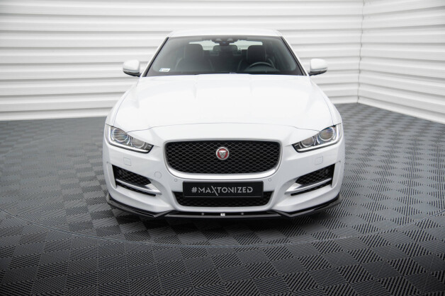 Cup Spoilerlippe Front Ansatz V.2 passend für Jaguar XE R-Sport X760 schwarz Hochglanz