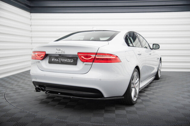Street+ Heck Ansatz Flaps passend für Jaguar XE R-Sport X760 schwarz Hochglanz