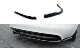 Heck Ansatz Flaps Diffusor passend für Jaguar XE R-Sport X760 schwarz Hochglanz