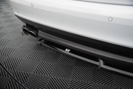 Heck Ansatz Flaps Diffusor passend für Jaguar XE R-Sport X760 schwarz Hochglanz