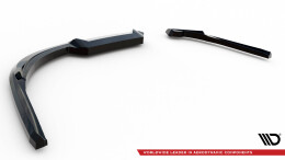 Heck Ansatz Flaps Diffusor passend für Jaguar XE R-Sport X760 schwarz Hochglanz