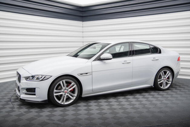 Seitenschweller Ansatz Cup Leisten passend für Jaguar XE R-Sport X760 schwarz Hochglanz