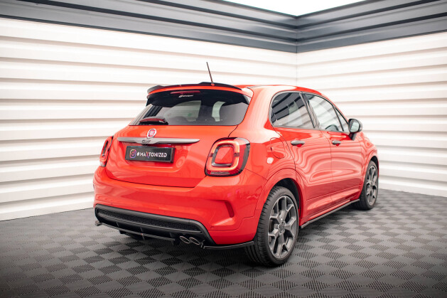 Heck Spoiler Aufsatz Abrisskante für Fiat 500X Sport Mk1 FL schwarz Hochglanz