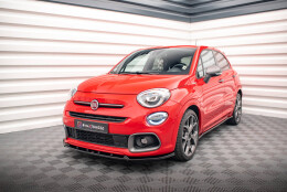 Cup Spoilerlippe Front Ansatz passend für Fiat 500X Sport Mk1 Facelift schwarz Hochglanz