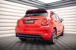 Mittlerer Cup Diffusor Heck Ansatz DTM Look für Fiat 500X Sport Mk1 FL schwarz Hochglanz