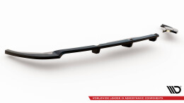Mittlerer Cup Diffusor Heck Ansatz DTM Look passend für Fiat 500X Sport Mk1 Facelift schwarz Hochglanz