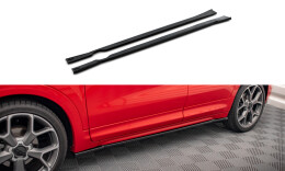 Seitenschweller Ansatz Cup Leisten für Fiat 500X Sport Mk1 Facelift schwarz Hochglanz