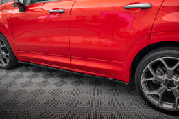 Seitenschweller Ansatz Cup Leisten für Fiat 500X Sport Mk1 Facelift schwarz Hochglanz