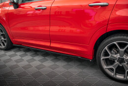 Seitenschweller Ansatz Cup Leisten passend für Fiat 500X Sport Mk1 Facelift schwarz Hochglanz