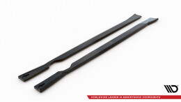 Street+ Seitenschweller Leisten passend für Fiat 500X Sport Mk1 FL schwarz Hochglanz