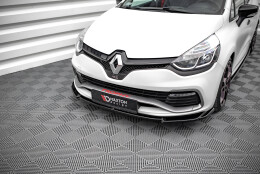Street+ Spoilerlippe Front Ansatz V.2 passend für Renault Clio RS Mk4 schwarz Hochglanz