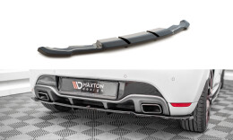 Mittlerer Cup Diffusor Heck Ansatz DTM Look passend für Renault Clio RS Mk4 schwarz Hochglanz