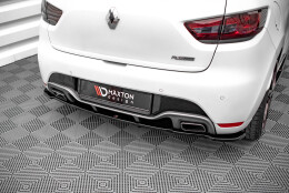 Mittlerer Cup Diffusor Heck Ansatz DTM Look passend für Renault Clio RS Mk4 schwarz Hochglanz