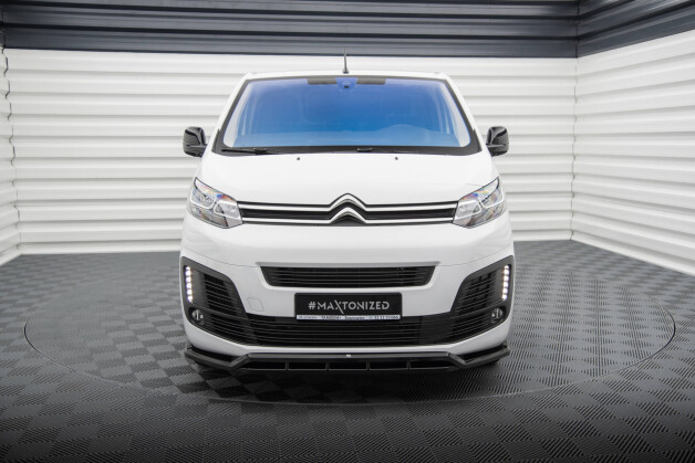 Cup Spoilerlippe Front Ansatz passend für Citroen Jumpy Mk3 / Peugeot Expert Mk3 schwarz Hochglanz