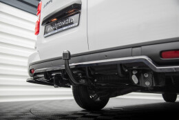 Mittlerer Cup Diffusor Heck Ansatz DTM Look passend für Citroen Jumpy L3 Mk3 schwarz Hochglanz