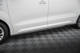 Seitenschweller Ansatz Cup Leisten passend für Citroen Jumpy l2 /l3 Mk3 / Peugeot Expert l2 /l3 Mk3 schwarz Hochglanz