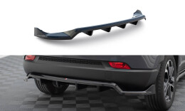 Mittlerer Cup Diffusor Heck Ansatz DTM Look passend für Jeep Compass Limited Mk2 Facelift schwarz Hochglanz