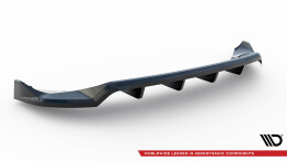 Mittlerer Cup Diffusor Heck Ansatz DTM Look passend für Jeep Compass Limited Mk2 Facelift schwarz Hochglanz