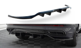Mittlerer Cup Diffusor Heck Ansatz DTM Look für Volkswagen Tiguan R-Line Mk2 Facelift schwarz Hochglanz