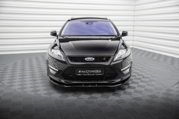 Cup Spoilerlippe Front Ansatz V.1 für Ford Mondeo ST-Line Mk4 FL schwarz Hochglanz