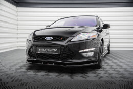 Cup Spoilerlippe Front Ansatz V.1 für Ford Mondeo ST-Line Limousine Mk4 Facelift schwarz Hochglanz