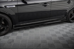 Seitenschweller Ansatz Cup Leisten für Ford Mondeo ST-Line Mk4 Facelift schwarz Hochglanz