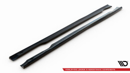 Seitenschweller Ansatz Cup Leisten für Ford Mondeo ST-Line Mk4 Facelift schwarz Hochglanz