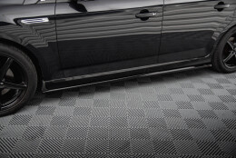 Seitenschweller Ansatz Cup Leisten passend für Ford Mondeo ST-Line Mk4 Facelift schwarz Hochglanz