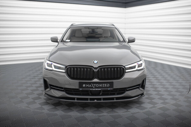 Cup Spoilerlippe Front Ansatz V.1 passend für BMW 5er G30 / G31 Facelift schwarz Hochglanz