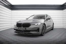 Cup Spoilerlippe Front Ansatz V.1 passend für BMW 5er G30 / G31 Facelift schwarz Hochglanz