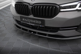Cup Spoilerlippe Front Ansatz V.1 passend für BMW 5er G30 / G31 Facelift schwarz Hochglanz
