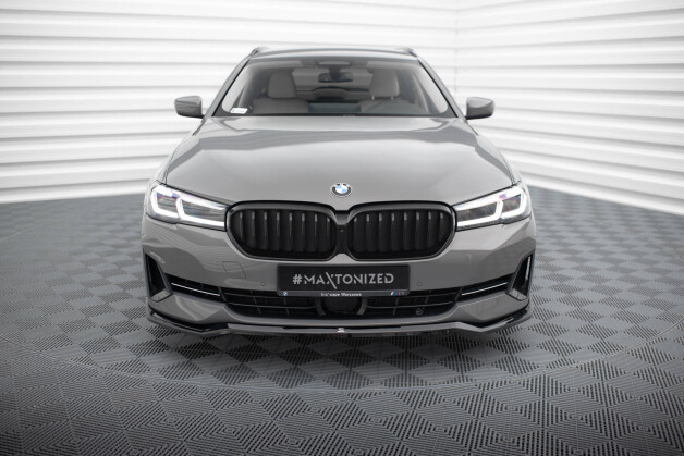 Cup Spoilerlippe Front Ansatz V.2 passend für BMW 5er G30 / G31 Facelift schwarz Hochglanz