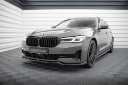 Cup Spoilerlippe Front Ansatz V.2 passend für BMW 5er G30 / G31 Facelift schwarz Hochglanz