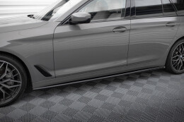 Seitenschweller Ansatz Cup Leisten für BMW 5er G30 / G31 Facelift schwarz Hochglanz
