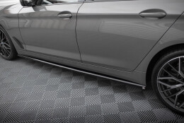 Seitenschweller Ansatz Cup Leisten passend für BMW 5er G30 / G31 Facelift schwarz Hochglanz