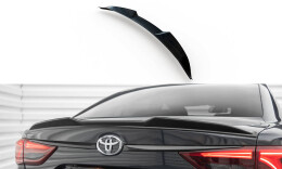 Heck Spoiler Aufsatz Abrisskante 3D passend für Toyota Avensis Limousine Mk3 Facelift schwarz Hochglanz