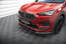 Street+ Spoilerlippe Front Ansatz V.2 passend für Seat Tarraco FR Mk1 schwarz Hochglanz