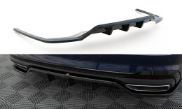 Mittlerer Cup Diffusor Heck Ansatz V.2 passend für Audi A4 S-Line B9 Facelift schwarz Hochglanz