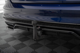 Mittlerer Cup Diffusor Heck Ansatz V.2 passend für Audi A4 S-Line B9 Facelift schwarz Hochglanz