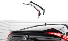 Heck Spoiler Aufsatz Abrisskante für Honda Civic Mk10 schwarz Hochglanz