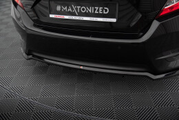 Mittlerer Cup Diffusor Heck Ansatz DTM Look passend für Honda Civic Mk10 schwarz Hochglanz