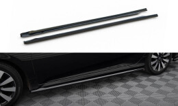 Seitenschweller Ansatz Cup Leisten für Honda Civic Mk10 schwarz Hochglanz