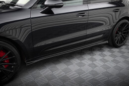 Seitenschweller Ansatz Cup Leisten passend für Porsche Macan T / GTS Mk1 Facelift 2  schwarz Hochglanz