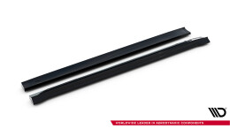 Seitenschweller Ansatz Cup Leisten passend für Porsche Macan T / GTS Mk1 Facelift 2  schwarz Hochglanz