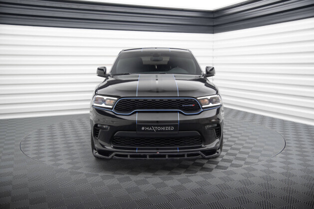 Cup Spoilerlippe Front Ansatz für Dodge Durango Mk3 Facelift schwarz Hochglanz