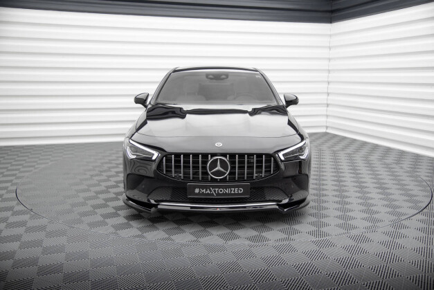 Cup Spoilerlippe Front Ansatz V.1 für Mercedes CLA C118 schwarz Hochglanz