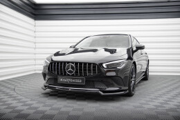 Street+ Spoilerlippe Front Ansatz V.1 passend für Mercedes CLA C118 schwarz Hochglanz