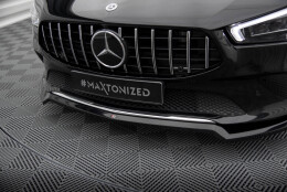 Street+ Spoilerlippe Front Ansatz V.1 passend für Mercedes CLA C118 schwarz Hochglanz