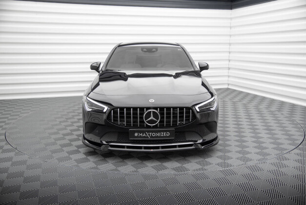 Cup Spoilerlippe Front Ansatz V.2 für Mercedes CLA C118 schwarz Hochglanz